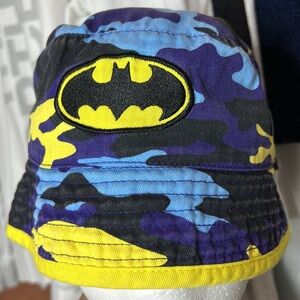 BATMAN toddler Camo Bucket Hat Beach Sun  Navy Black Blue